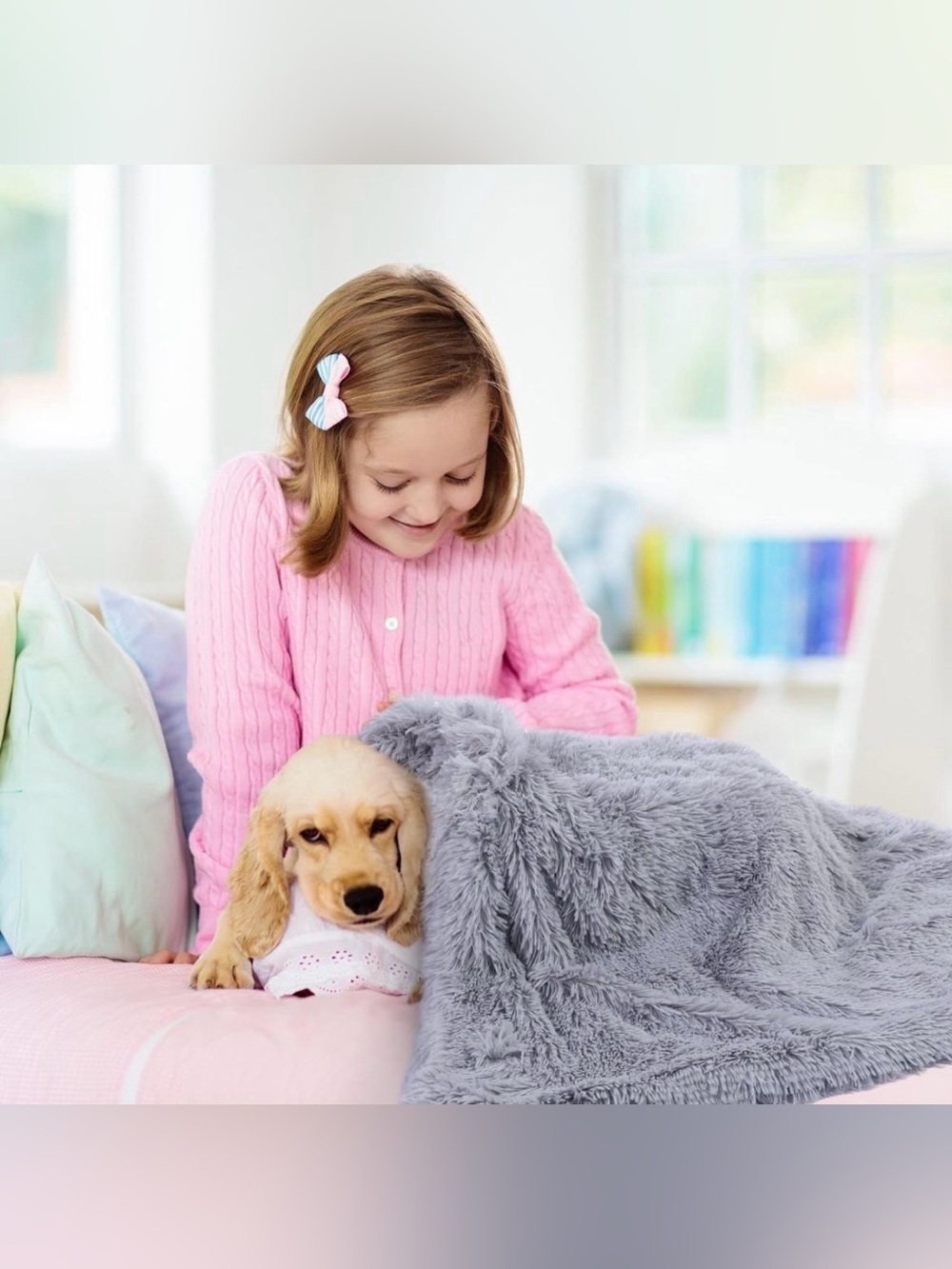 VitalCozy • 2 Pcs Calming Pet Throw Blanket Shaggy Plush Dog Blanket Pet
Sleepin